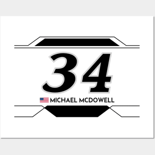 Michael McDowell #34 2023 NASCAR Design Posters and Art